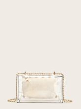 Faux Pearl Decor Clear Bag With Inner Clutch