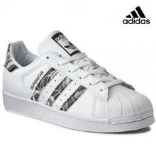 Adidas White Superstar Sports Sneakers For Women- BB0531