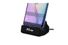 Universal PTron Cradle Docking Station Charger With Micro USB For All Android Phones (Black)