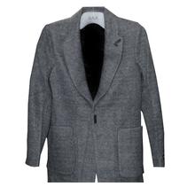 One Button Woolen Coat For Men Grey Color Slim Fit