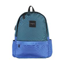 Yavie Dual Tone 19L Nylon USB Charging/Head Phone Port Casual Compatible Backpack-9031 With Free Bag Cover