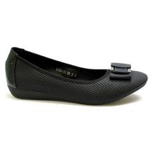 Textured Bow Design Closed Shoes For Women - 218A-31