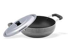 Heavy Gauge 220mm Non-Stick Kadai- Grey