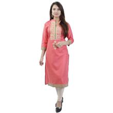 Peach Printed Kurti For Women