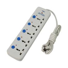 ABC 5 Socket Multiplug Power Cord - White