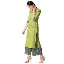 Khushal K Women's Rayon Kurta With Palazzo Set