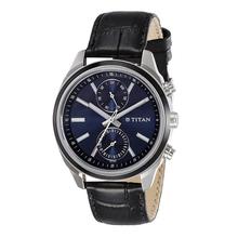 Titan Blue Dial Analog, Chronograph Watch For Men-1733KL01