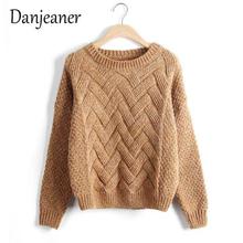 Danjeaner 2018 Vintage Women Sweater New Fashion O-neck