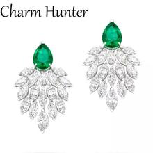 New Big CZ Earrings For Women Micro Pave Cubic Zirconia Crystal