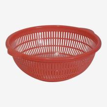 Bagmati Red Round Plastic Fruit & Vegetable Strainer Basket- Big