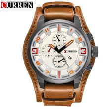 Curren 8225 Army Military Quartz Mens Watches Top Brand Luxury Leather