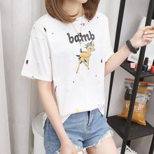 Cotton T-shirt_Hua Jianting 2020 summer new large size