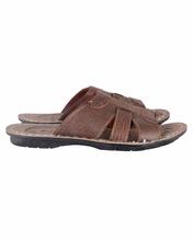 Shikhar Men's Brown Slip On Sandals