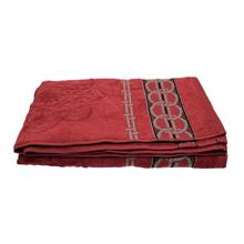 Morgan 70 x 145 cm Bath Towel (Maroon with Silver Design)