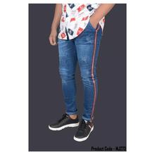 Hifashion- Blue Casual Jeans Stripe Design Pants For Men