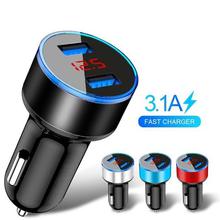 3.1A Dual USB Car Charger With LED Display Universal