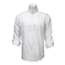 White Solid Kurta Shirt For Men