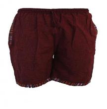 Maroon Linen Half Pant