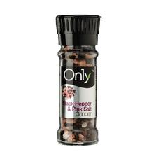 ON1Y Black Pepper and Pink Salt Grinder - 80gm