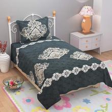 Homefab India 140 TC Cotton Double Bedsheet with 2 Pillow