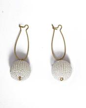 White Beads Danglers And Drops Earrings For Women