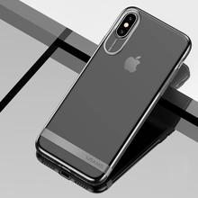 Usams Jam Series Ultra-Slim Soft TPU Back Case Cove Transparent Clear & Black For iPhone X