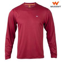 Wildcraft Polyester Full Sleeve T-Shirt For Men - Maroon