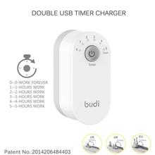 Budi Timer 4.8A 24W Dual USB Wall Charger Adapter