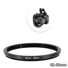 62mm to 58mm Aluminum Step Down Rings Lens Adapter Filter For DSLR Camera