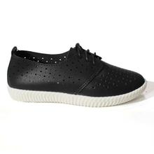 Black Laser Cut Sneakers For Women