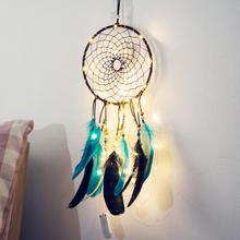 DIY light string dream catcher wind chime ornaments INS