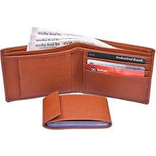 SALE- ZORO Men's PU Leather Wallet, Purse with Card Album (Tan)