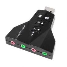 Double Sound Card Virtual 7.1 Channel USB 2.0 Audio Adapter