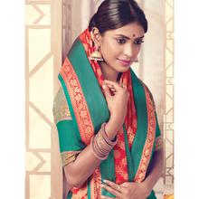 Stylee Lifestyle Red Banarasi  Silk Jacquard Saree - 2295