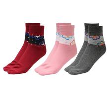 Happy Feet Pack of 6 Pairs of 100% cotton Printed Socks for Ladies (2009)