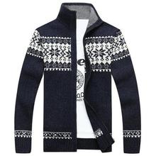 Men's Casual Striped Cardigan Winter Sweater