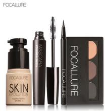 FOCALLURE 4 Pcs Makeup Set Eyebrow Powder Eyebrow Pencil