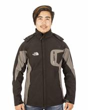 Men's Black Grey Windproof Jacket