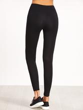 Black Mesh Insert Skinny Leggings