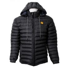 Black Silicon Hooded Down Jacket