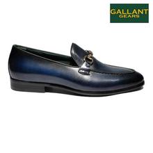 Gallant Gears Blue Leather Penny Buckle Slip On Shoes For Men - (8030-1)