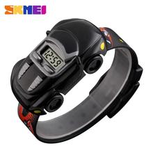 SKMEI 1241  3D Cute Cartoon Car shape Children Electronic Digital Watch Clock Kids Wristwatch For Boys Girls