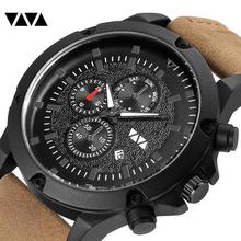 Fashion Watch Top Brand Leather Quartz Clock Waterproof