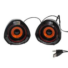 JEDEL A7 Round Multimedia Speaker For Desktop/Laptop - Black/Orange