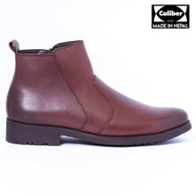 Caliber Shoes Leather Wine Red Side Chain Lifestyle Boots For Men - ( L 477 )