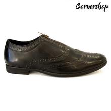 Cornershop Black Glossy Zip Casual Shoes For Men - (Cskf-8036Bk)