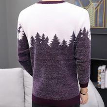 Autumn Winter Sweater men Deer Print Christmas Gift