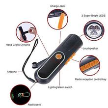 Anmyox Hand Crank Dynamo & USB Charging Emergency Torch Rechargeable