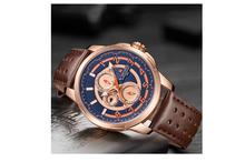NaviForce NF9142 Day Date Function Luxury Chronograph Watch–RoseGold/Brown