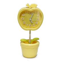 Yellow Apple Pot Figured Table Clock